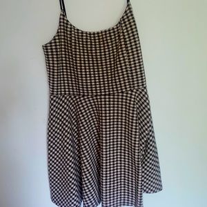 Black and white mini dress